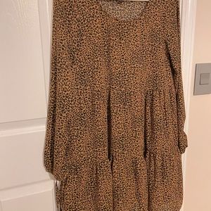 Small cheetah Target long sleeve flowy dress
